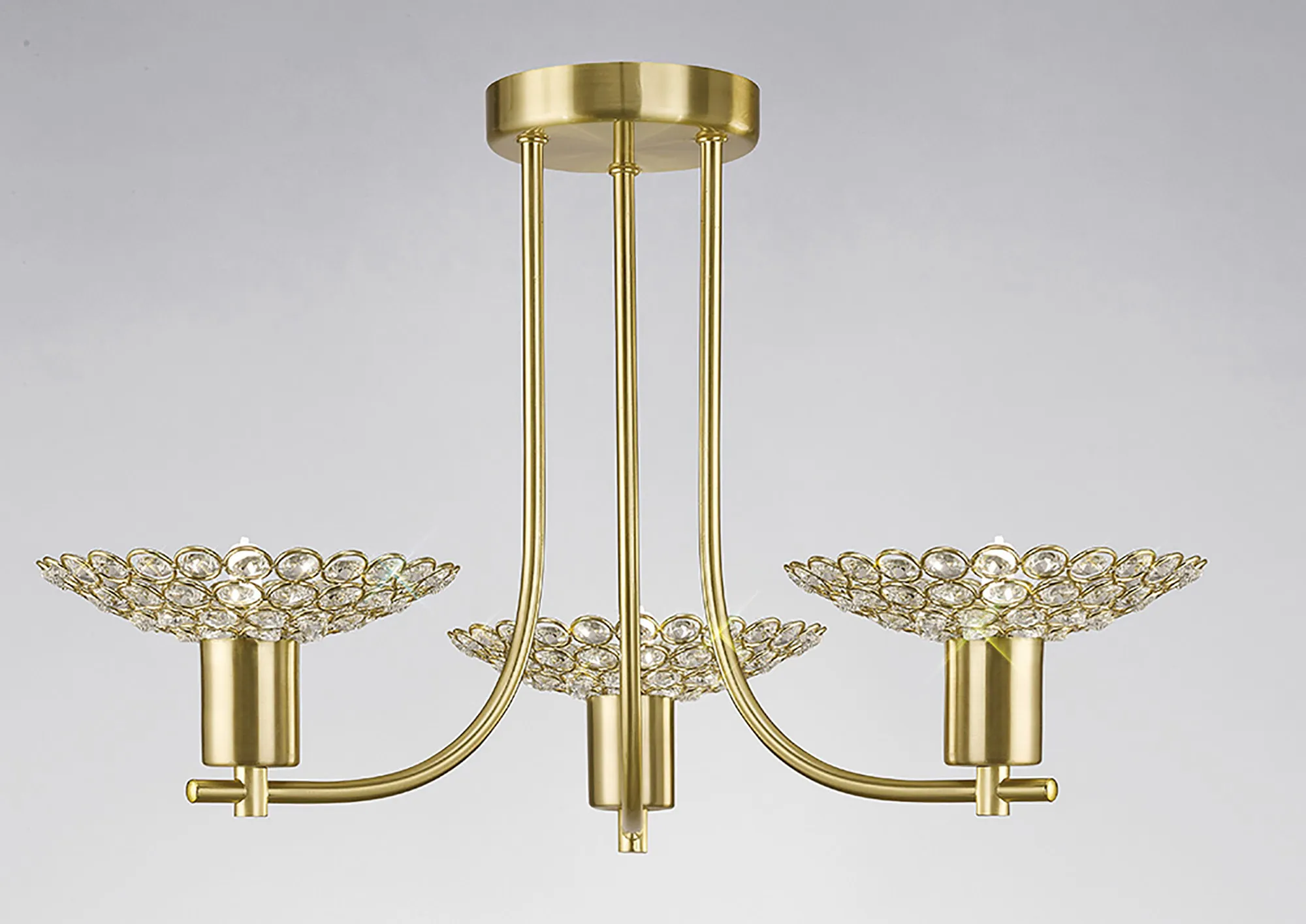 Ellen Crystal Ceiling Lights Diyas Flush Crystal Fittings